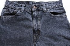 画像4: 90s USA製 Levi'sリーバイス 550 先染め ブラック デニムパンツ w30 L32★アシッド (4)