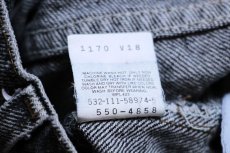 画像7: 90s USA製 Levi'sリーバイス 550 先染め ブラック デニムパンツ w30 L32★アシッド (7)