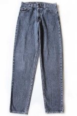 画像2: 90s USA製 Levi'sリーバイス 550 先染め ブラック デニムパンツ w30 L32★アシッド (2)