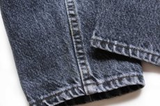 画像8: 90s USA製 Levi'sリーバイス 550 先染め ブラック デニムパンツ w30 L32★アシッド (8)