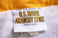 画像4: 00s USA製 U.S.NAVY 刺繍 マルチカラー 切り替え ナイロンジャケット 紺×黄×白 (4)