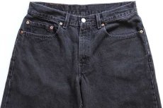 画像4: 90s メキシコ製 Levi'sリーバイス 550 ブラック デニムパンツ w32 L30★39 (4)