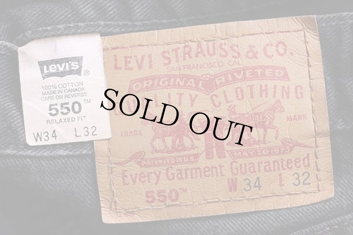 画像6: 90s カナダ製 Levi'sリーバイス 550 ブラック デニムパンツ w34 L32★49 (6)