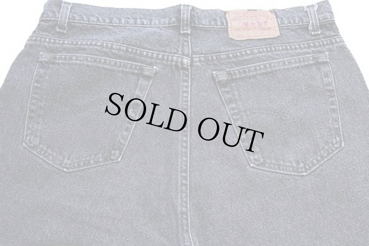 画像5: 80s USA製 Levi'sリーバイス 550 先染め ブラック デニムパンツ w38 (5)