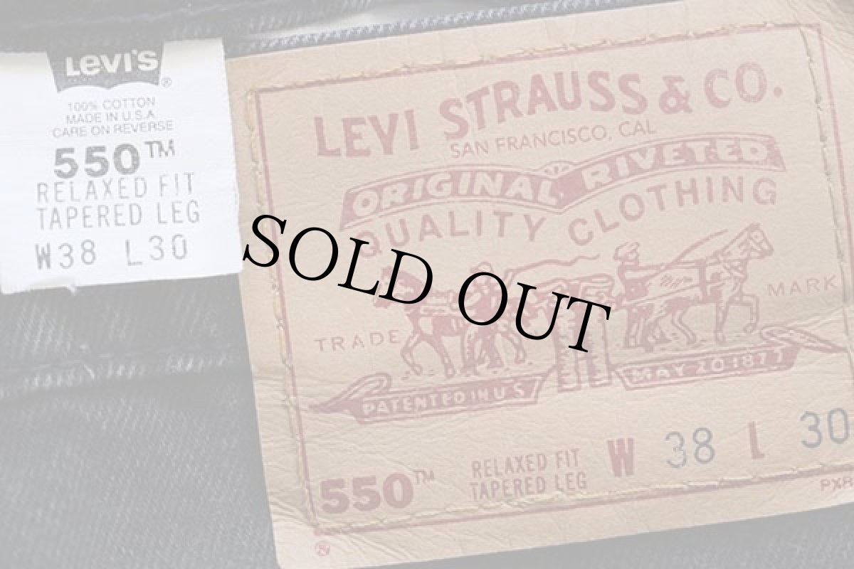 画像6: 90s USA製 Levi'sリーバイス 550 ブラック デニムパンツ w38 L30★33 (6)