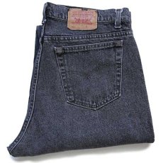 画像1: 80s USA製 Levi'sリーバイス 550 先染め ブラック デニムパンツ w38 (1)