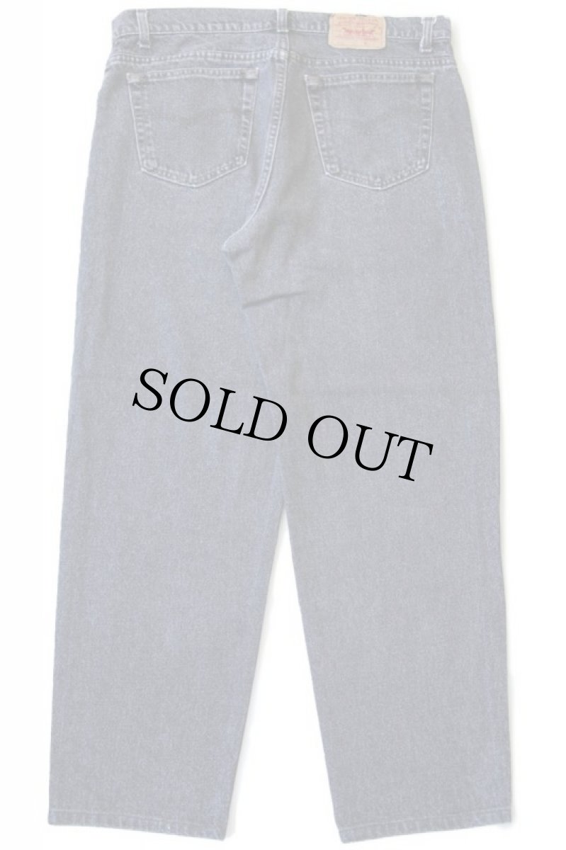 画像3: 80s USA製 Levi'sリーバイス 550 先染め ブラック デニムパンツ w38 (3)