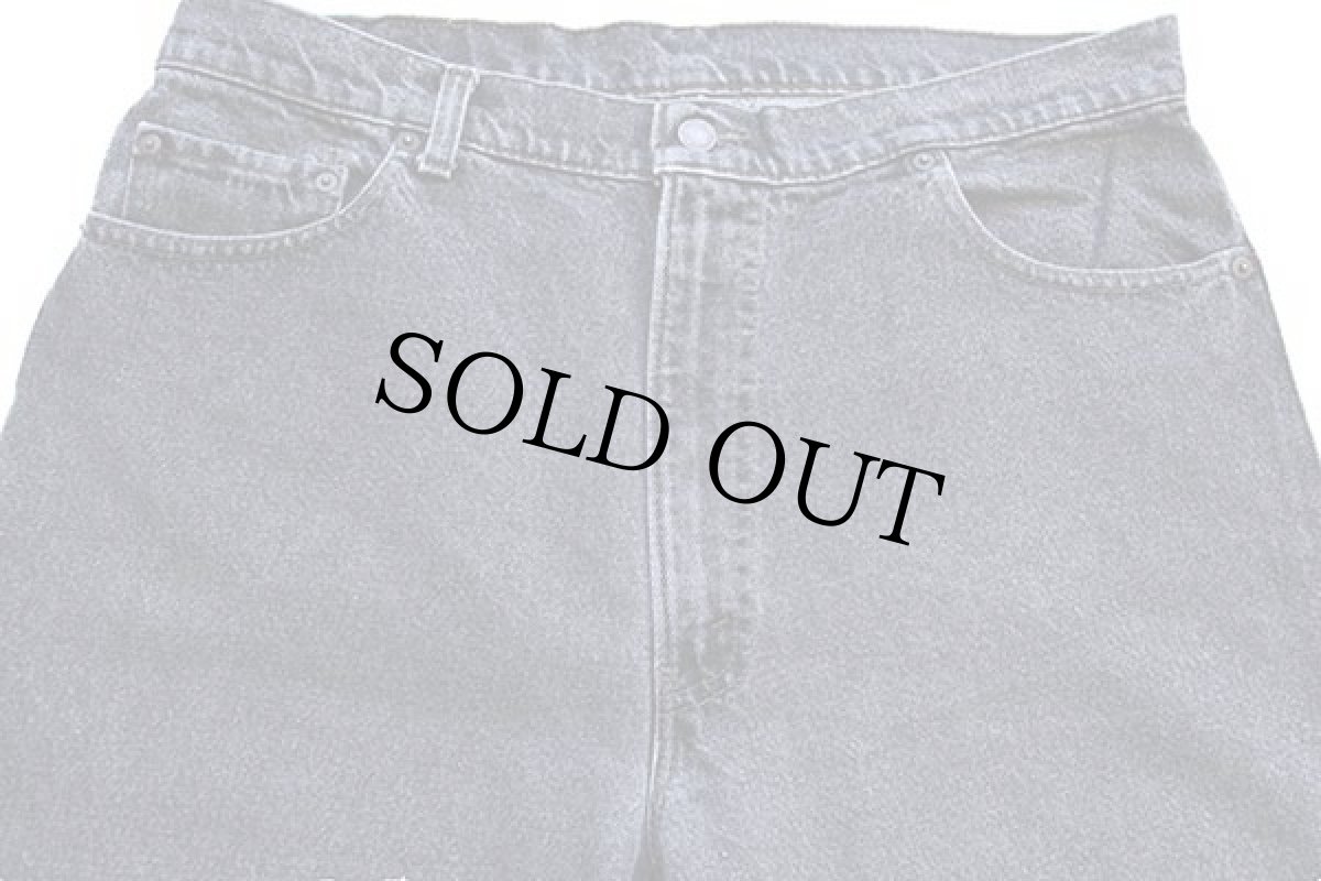 画像4: 80s USA製 Levi'sリーバイス 550 先染め ブラック デニムパンツ w38 (4)