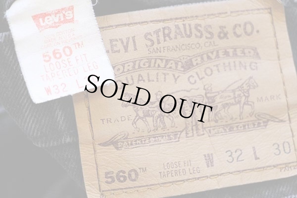 画像5: 90s USA製 Levi'sリーバイス 560 ブラック デニムパンツ w32 L30★02 (5)