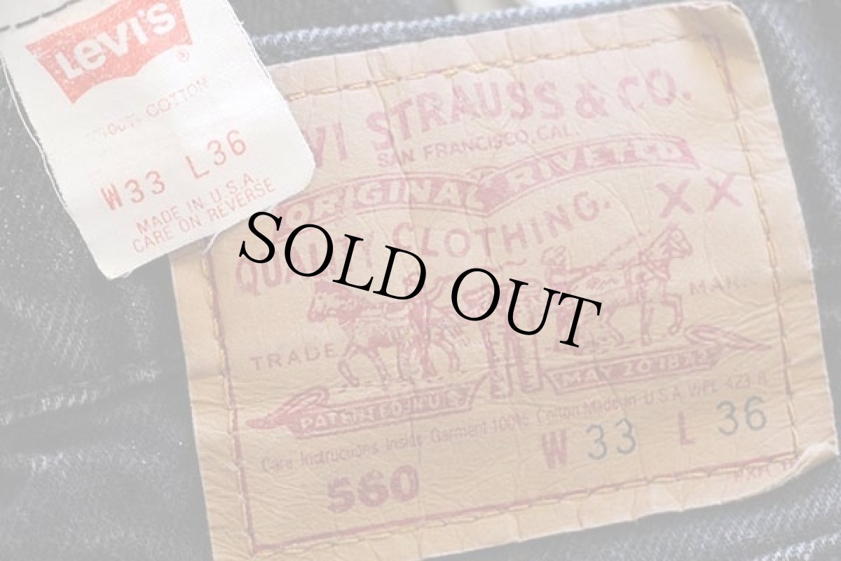 画像6: 90s USA製 Levi'sリーバイス 560 ブラック デニムパンツ w33 L36★13 (6)