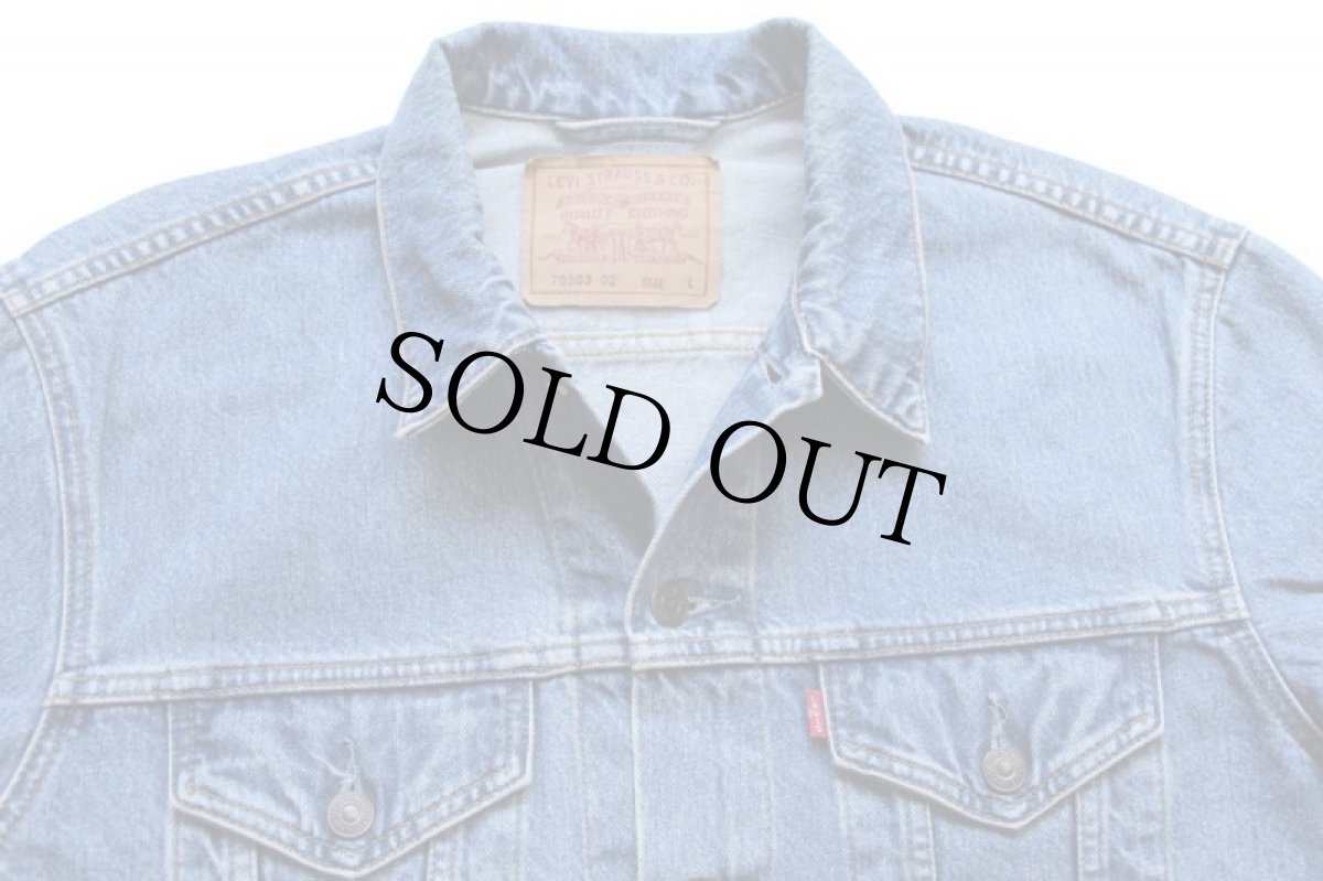 画像3: 90s Levi'sリーバイス 70503 デニムジャケット 4ポケット L★25 ユーロ (3)