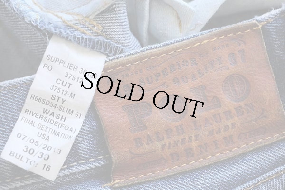 画像6: ポロ ラルフローレン ビンテージ加工 デニムパンツ w30 L30 (6)