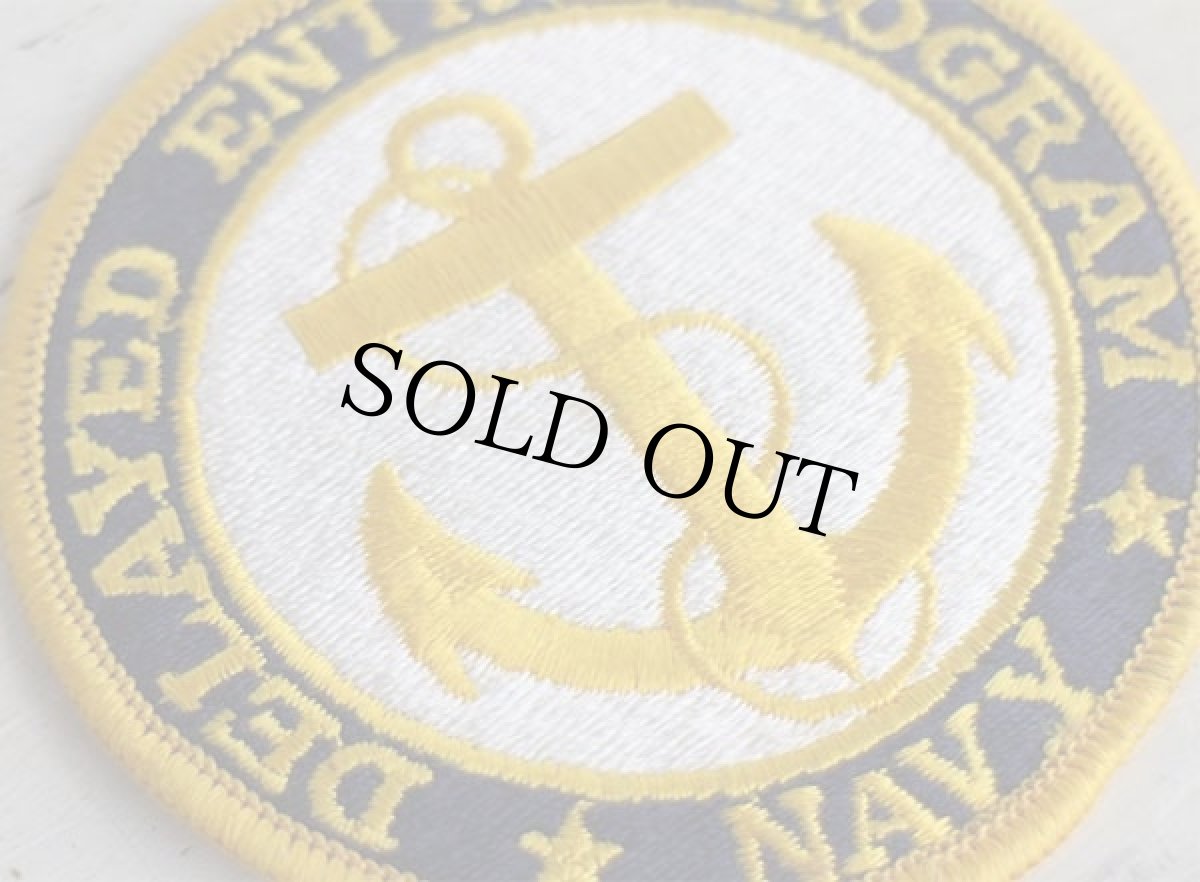 画像3: ビンテージ DELAYED ENTRY PROGRAM NAVY ミリタリー パッチ★ワッペン (3)