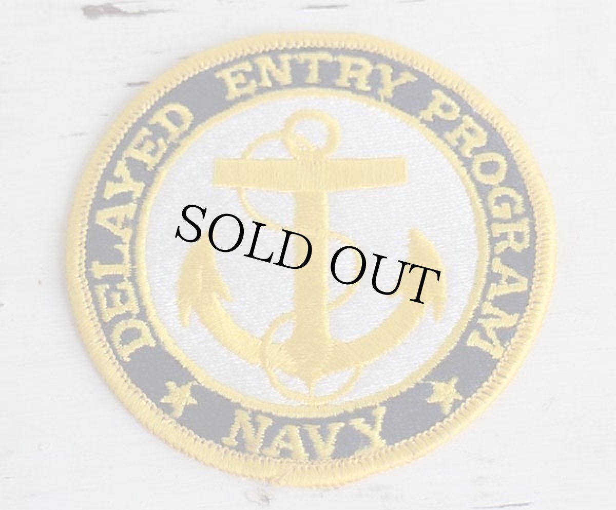 画像1: ビンテージ DELAYED ENTRY PROGRAM NAVY ミリタリー パッチ★ワッペン (1)