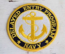 画像1: ビンテージ DELAYED ENTRY PROGRAM NAVY ミリタリー パッチ★ワッペン (1)