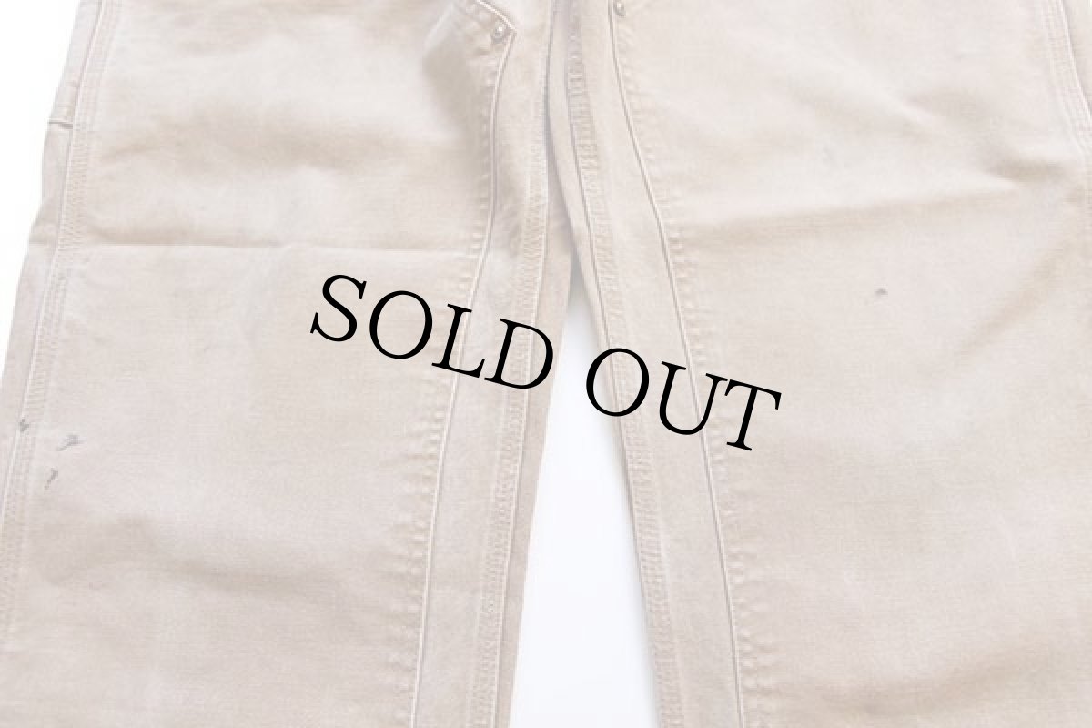 画像7: 00s USA製 carharttカーハート ダック地 ダブルニー ペインターパンツ 茶 w36 L30 (7)