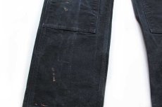 画像7: USA製 carharttカーハート ダブルニー ダック地 ペインターパンツ 黒 w32 L32 (7)