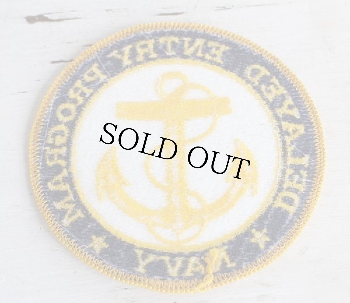 画像2: ビンテージ DELAYED ENTRY PROGRAM NAVY ミリタリー パッチ★ワッペン (2)