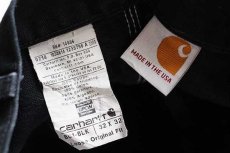 画像6: USA製 carharttカーハート ダブルニー ダック地 ペインターパンツ 黒 w32 L32 (6)