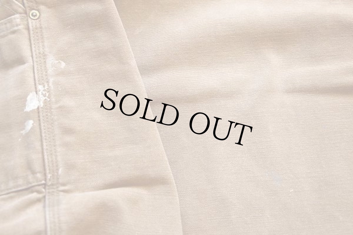 画像7: 90s USA製 carharttカーハート ダブルニー ダック地 ペインターパンツ 茶 w42 L28 (7)