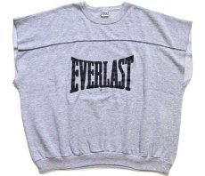 画像1: 80s USA製 EVERLAST ノースリーブ スウェット 杢グレー XL (1)