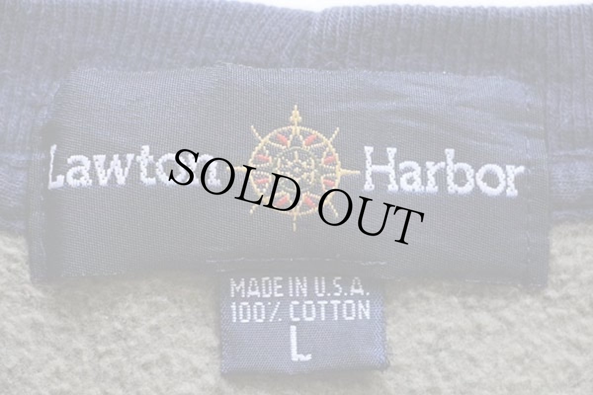 画像4: 90s USA製 Lawton Harbor タータンチェック コットン スウェット L (4)