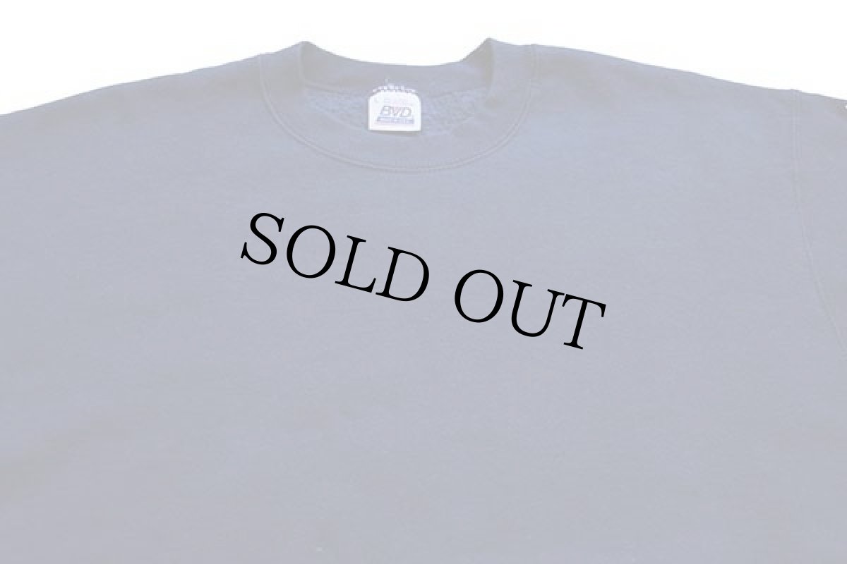 画像3: 90s USA製 BVD 無地 スウェット 紺 L★ブランク (3)