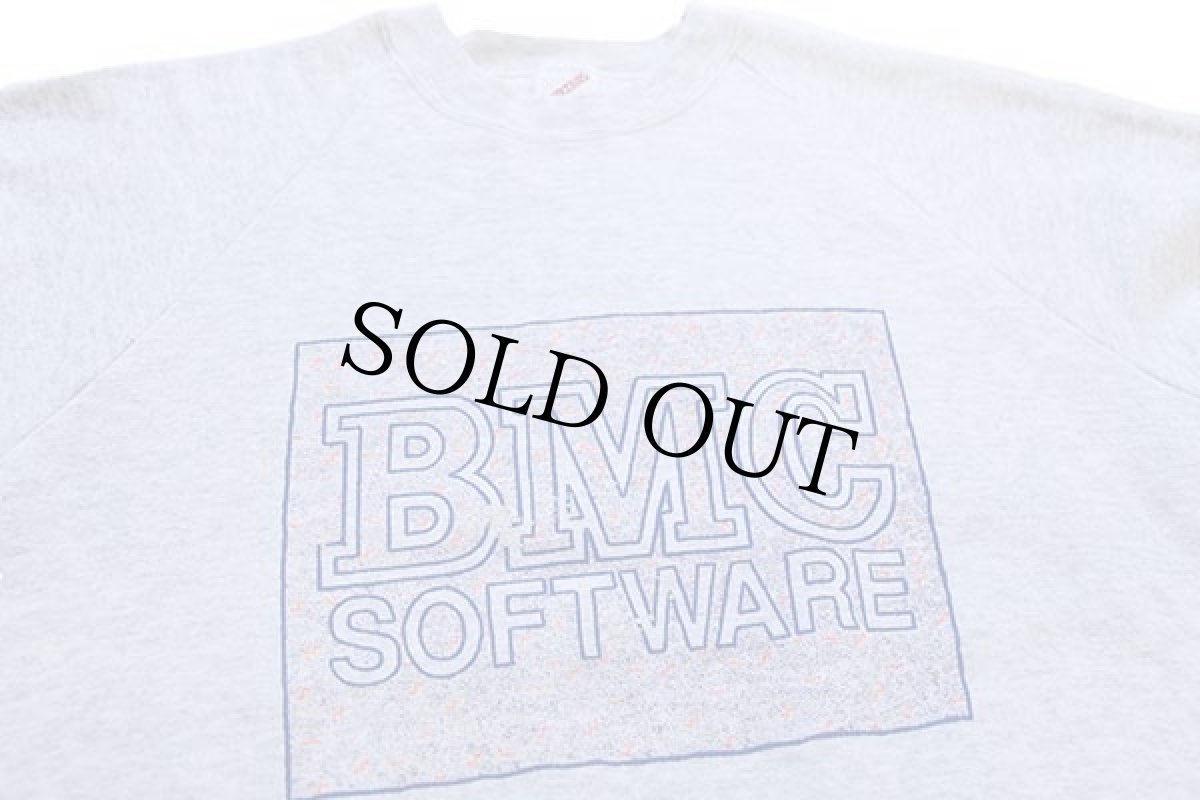 画像3: 80s USA製 BMC SOFTWARE スウェット 杢ライトグレー L (3)