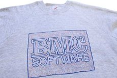 画像3: 80s USA製 BMC SOFTWARE スウェット 杢ライトグレー L (3)