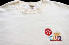 画像3: 90s USA製 TEXACO 500 CLUB 刺繍 スウェット アイボリー L (3)