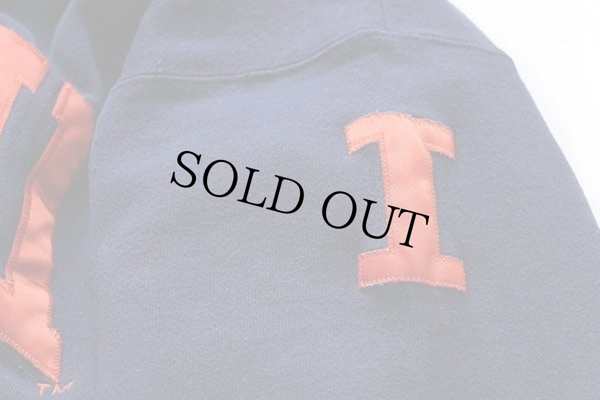 画像4: 90s USA製 Championチャンピオン ILLINI アップリケ スウェット 紺 XL (4)