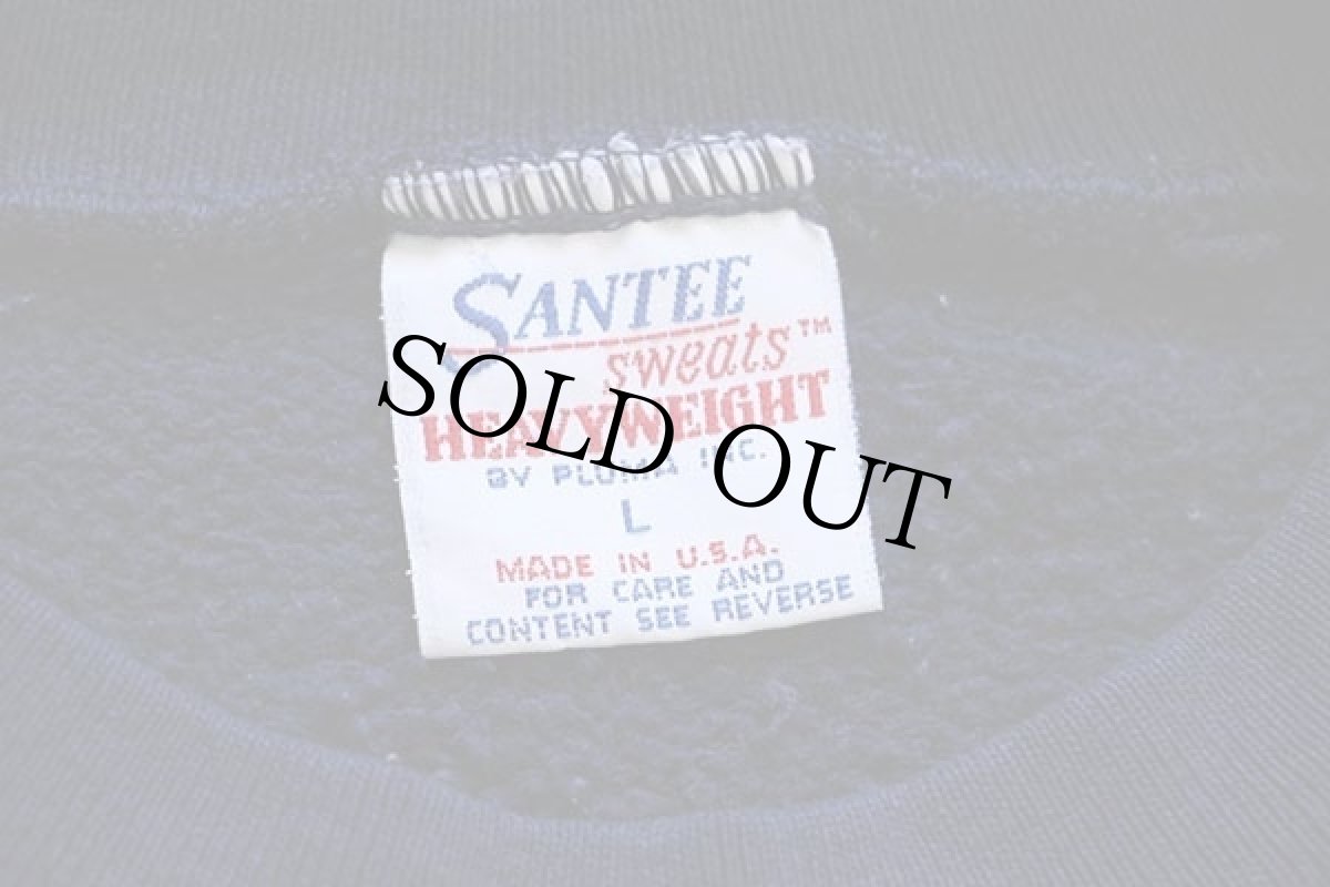 画像4: 90s USA製 ILLINOIS インディアンヘッド ひび割れプリント スウェット 紺 L (4)