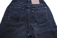 画像4: 90s カナダ製 Levi'sリーバイス 521 ブラック デニムパンツ w10 L S (4)