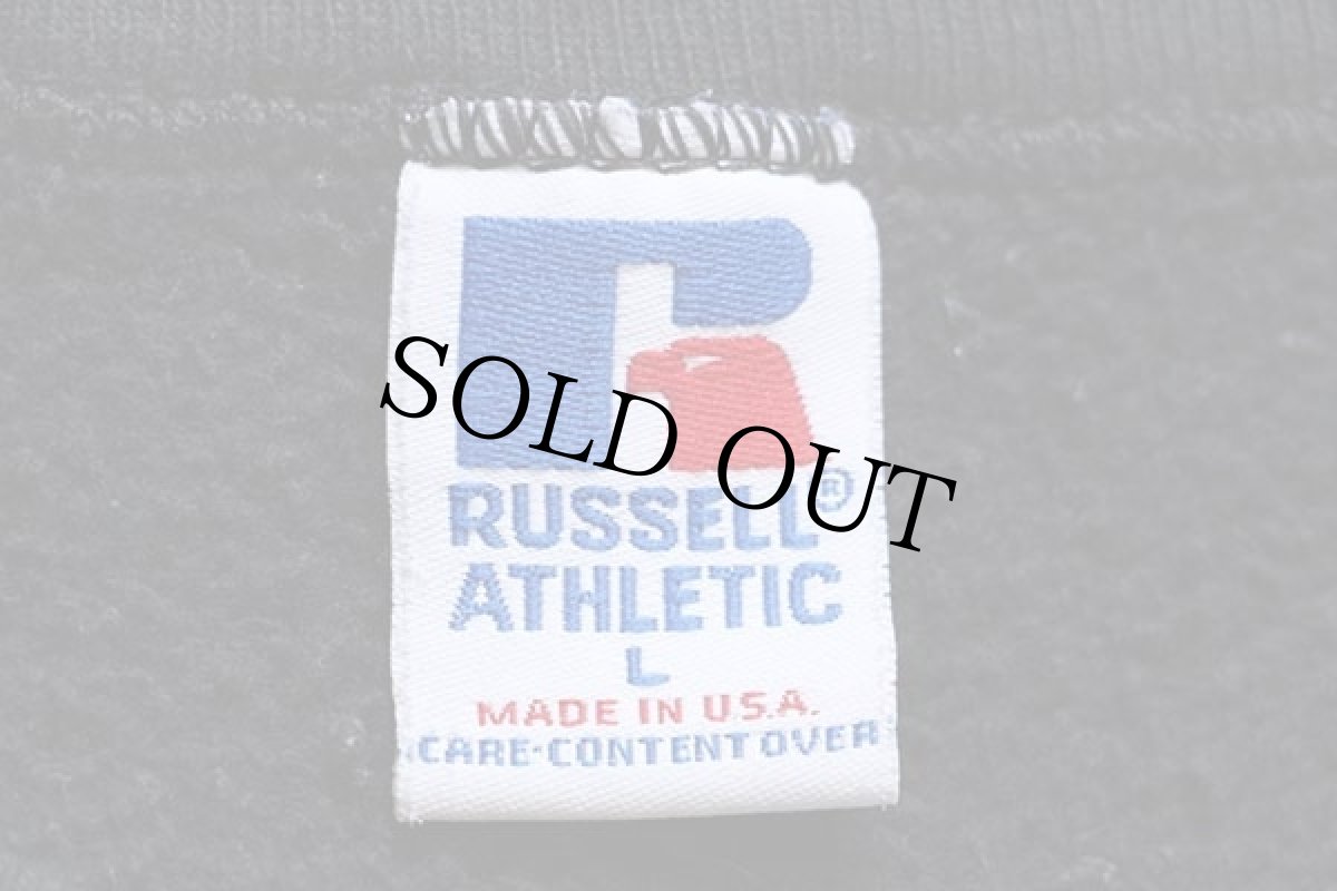 画像5: 90s USA製 RUSSELLラッセル ΦBZ TEXAS A&M UNIVERSITY Spring Rush'93 両面プリント 前V スウェット 黒 L (5)