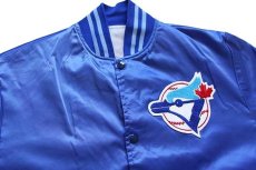 画像3: 90s カナダ製 SHAIN MLB Blue Jays パッチ付き ナイロンスタジャン 青 L (3)