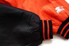 画像6: 90s USA製 STARTERスターター MLB Orioles パッチ付き ツートン 切り替え 中綿入り ナイロンスタジャン 黒×オレンジ XXL (6)