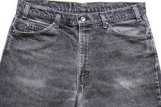 画像4: 90s USA製 Levi'sリーバイス 540 先染め ブラック デニムパンツ w36 L30 (4)