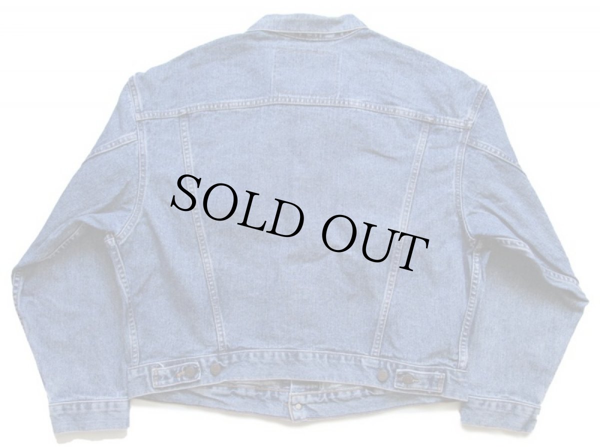 画像2: 90s メキシコ製 Levi'sリーバイス 70598 デカパッチ デニムジャケット 4ポケット L (2)