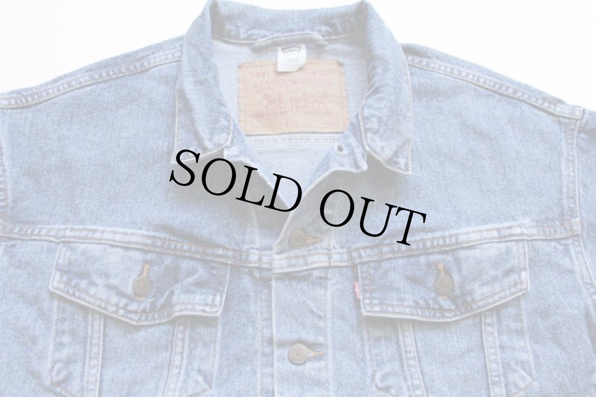 画像3: 90s メキシコ製 Levi'sリーバイス 70598 デカパッチ デニムジャケット 4ポケット L (3)