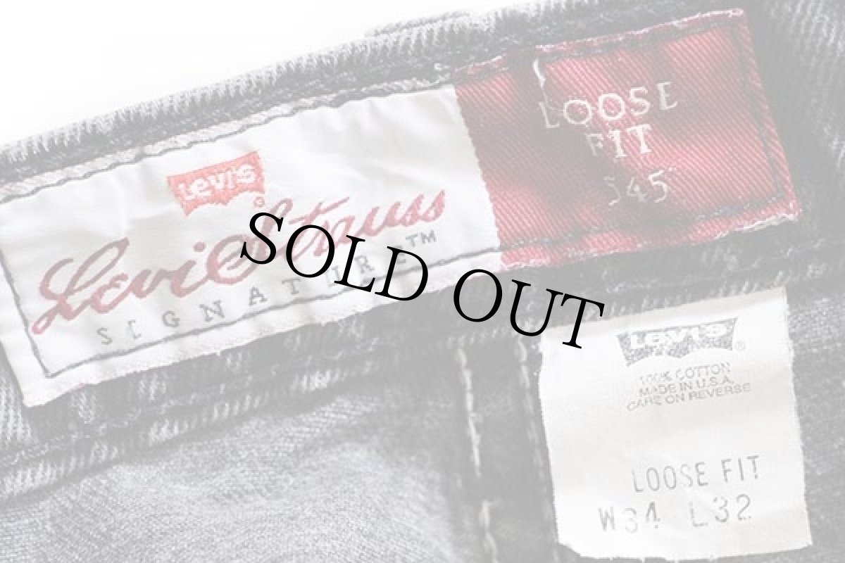 画像6: 90s USA製 Levi'sリーバイス SIGNATURE 545 ブラック デニムパンツ w34 L32 (6)
