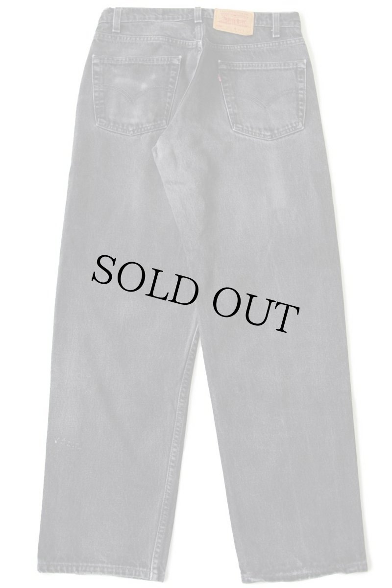 画像3: 90s USA製 Levi'sリーバイス 565 ブラック デニムパンツ w32 L32 (3)