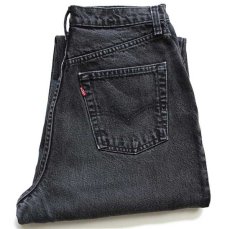 画像1: 80s カナダ製 Levi'sリーバイス 506 ブラック デニムパンツ (1)