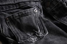 画像9: 90s USA製 Levi'sリーバイス 565 ブラック デニムパンツ w32 L32 (9)