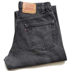 画像1: 90s USA製 Levi'sリーバイス 565 ブラック デニムパンツ w32 L32 (1)