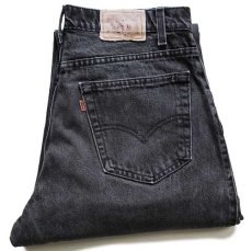 画像1: 90s USA製 Levi'sリーバイス SIGNATURE 545 ブラック デニムパンツ w34 L32 (1)