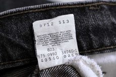 画像7: 90s USA製 Levi'sリーバイス 540 先染め ブラック デニムパンツ w36 L30 (7)