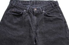 画像4: 90s USA製 Levi'sリーバイス 565 ブラック デニムパンツ w33 L28 HUSKY (4)