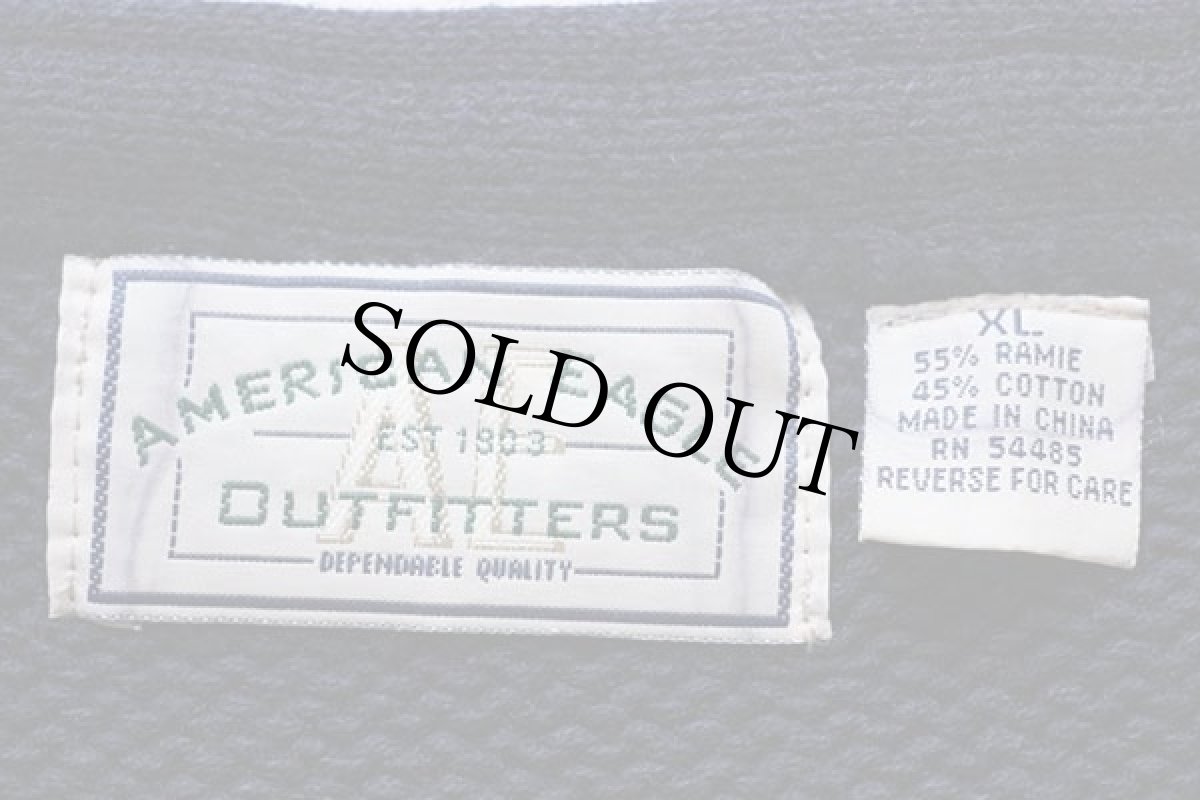 画像5: 90s AMERICAN EAGLEアメリカンイーグル 星条旗 ラミー×コットンニット ベスト カーディガン 紺 XL (5)