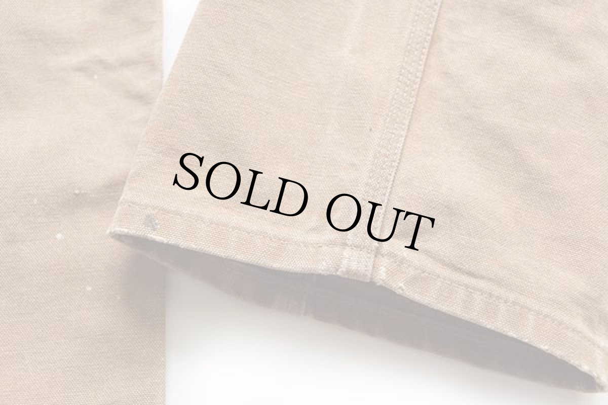 画像7: USA製 carharttカーハート ダック地 ダブルニー ペインターパンツ 茶 w32 L30 (7)