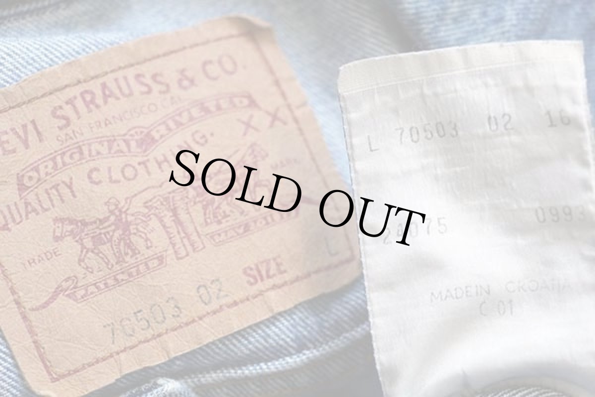 画像4: 90s Levi'sリーバイス 70503 デニムジャケット 4ポケット L★35 ユーロ (4)